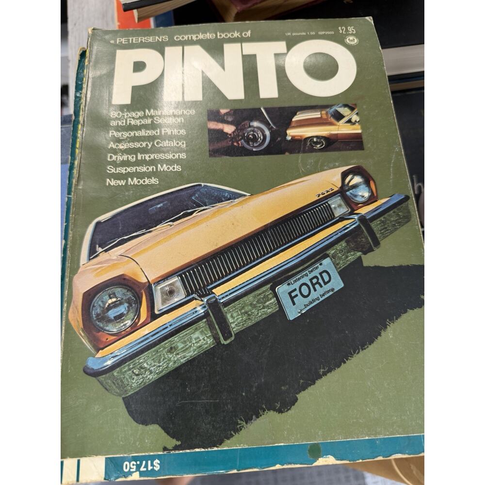 Petersen's Complete Book of Pinto Vintage 1975 Car Manual